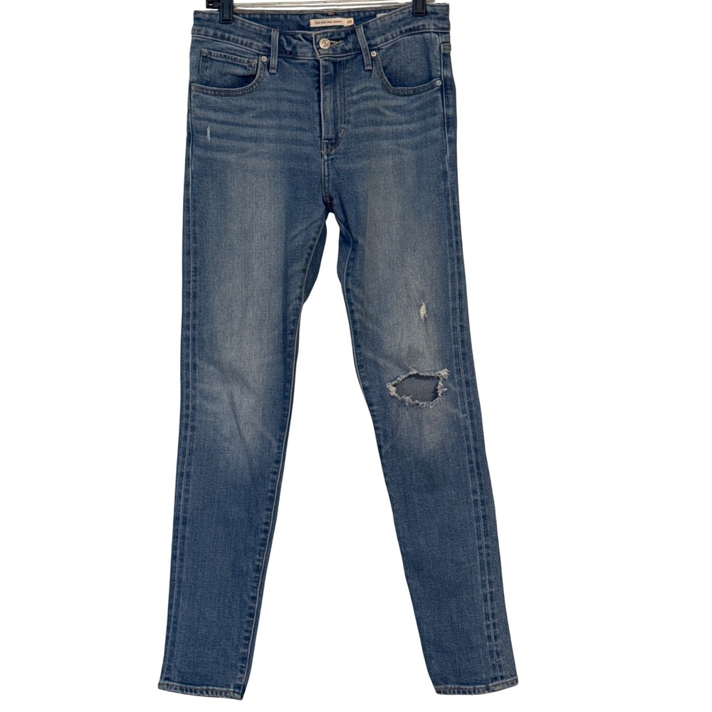 Levi's 721 High Rise Skinny Jeans Women 28 Blue Premium Selvedge Denim